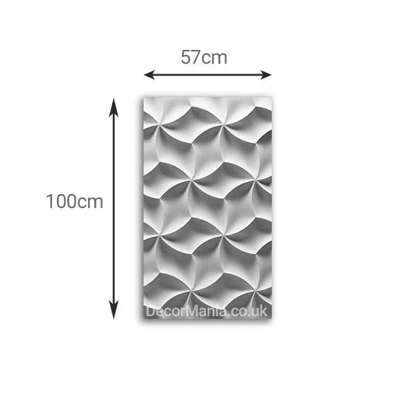 3D Gypsum Wall Art Panels with measurements MERINGUE DecorMania.eu