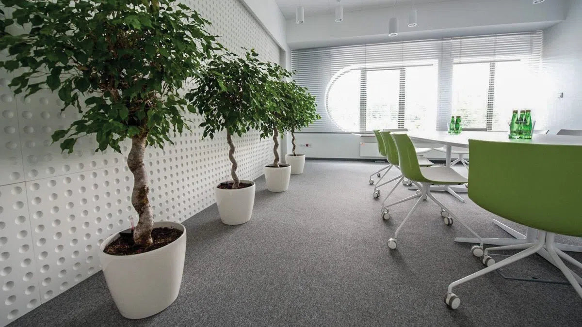 3D Gypsum Wall Art Panels in office space OPTIC DecorMania.eu