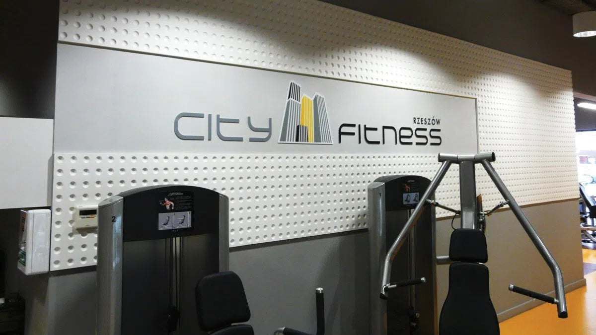 3D Gypsum Wall Art Panels OPTIC in gym reception DecorMania.eu