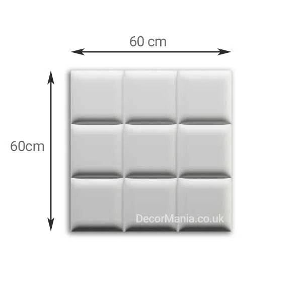 3D Gypsum Wall Art Panels PADDING measurements on white background DecorMania.eu