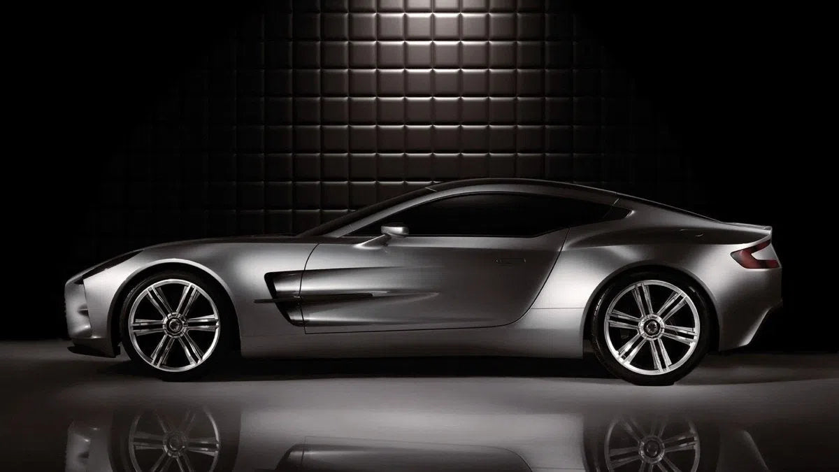 3D Gypsum Wall Art Panels in dark interior with car PADDING DecorMania.eu