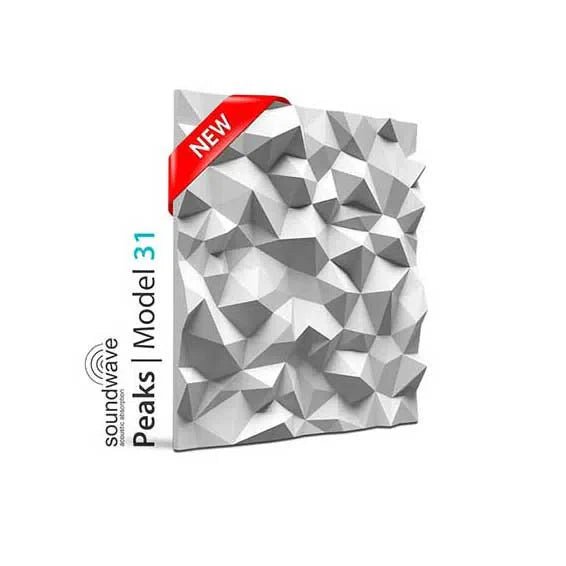 3D Gypsum Wall Art Panels on white background PEAKS DecorMania.eu