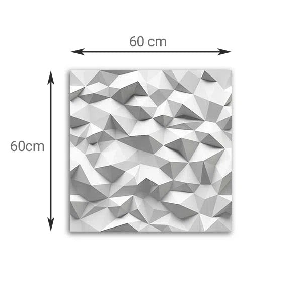 3D Gypsum Wall Art Panels PEAKS with dimensions DecorMania.eu