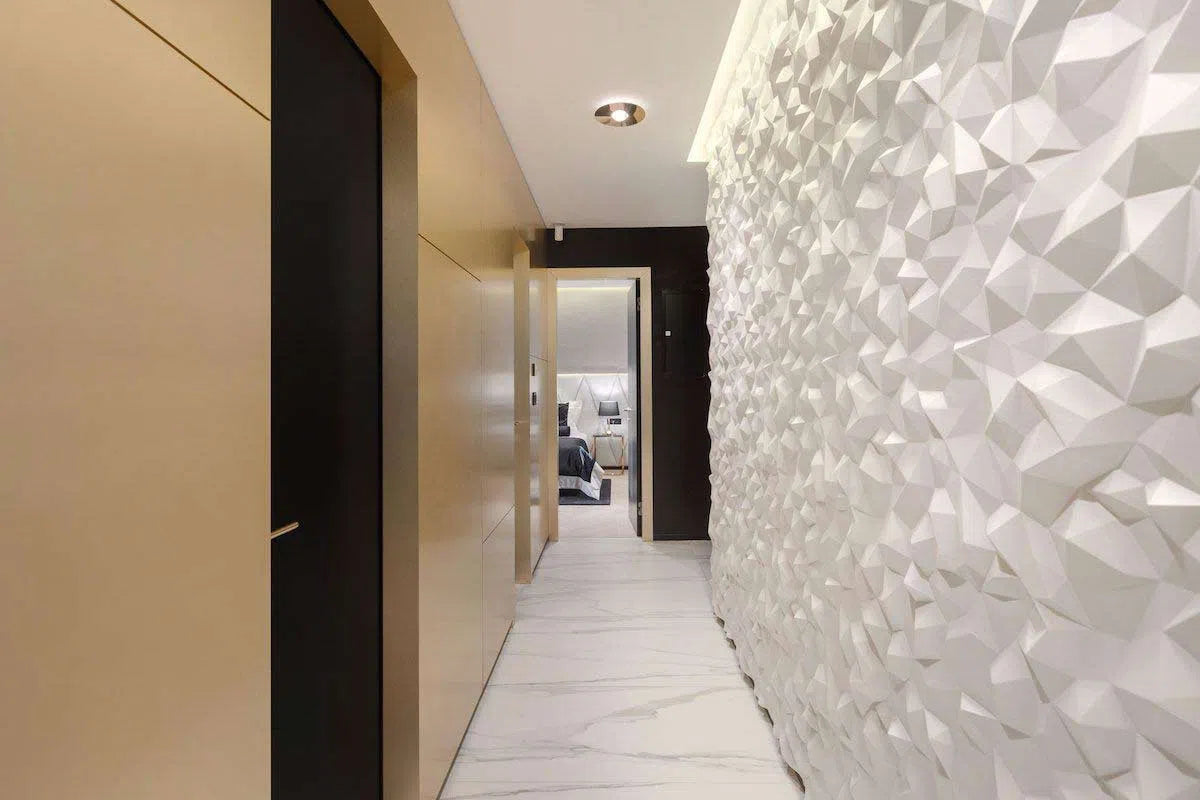 3D Gypsum Wall Art Panels PEAKS textured wall DecorMania.eu