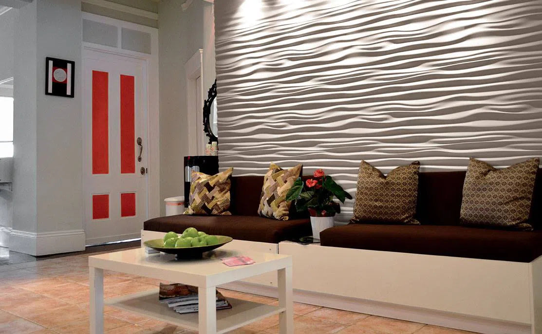 3D Gypsum Wall Art Panels accent wall decor RIPPLES DecorMania.eu