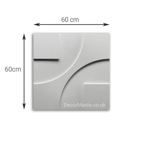 3D Gypsum Wall Art Panels with measurements ROUND & SQUARE DecorMania.eu