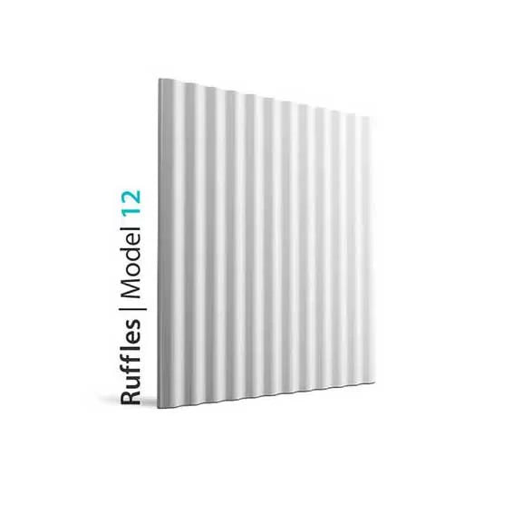 3D Gypsum Wall Art Panels on white background RUFFLES DecorMania.eu