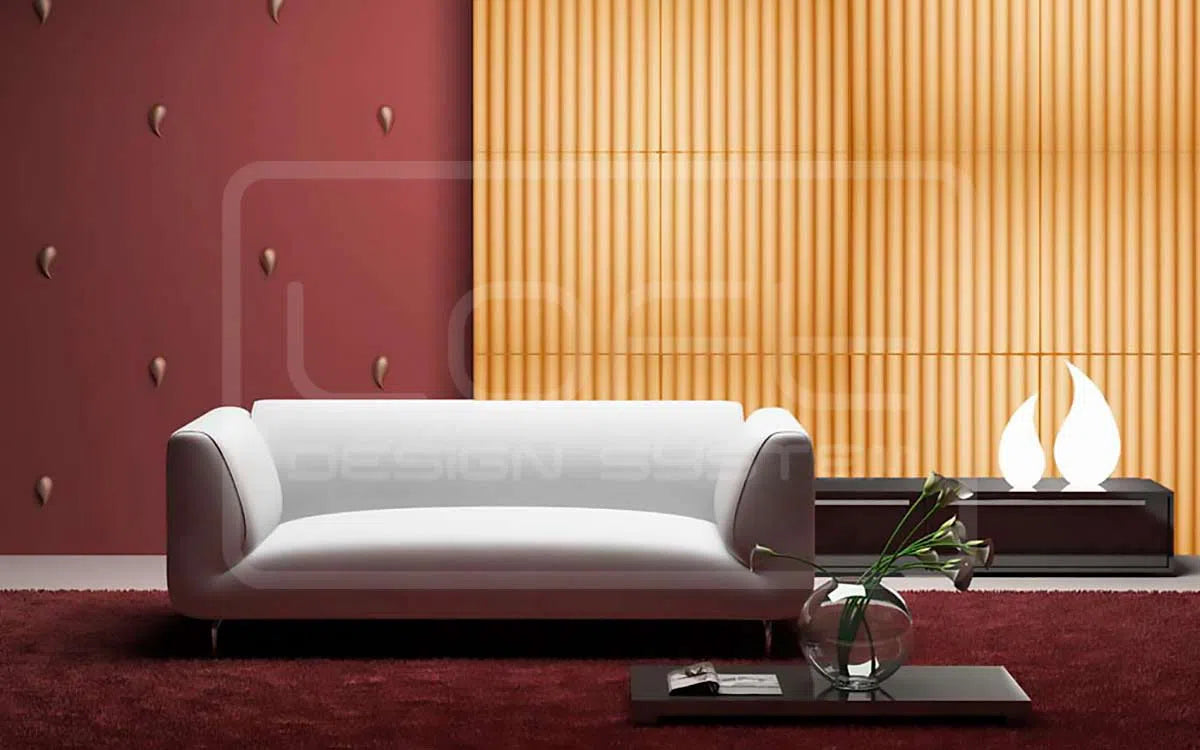 3D Gypsum Wall Art Panels in colorful interior RUFFLES DecorMania.eu