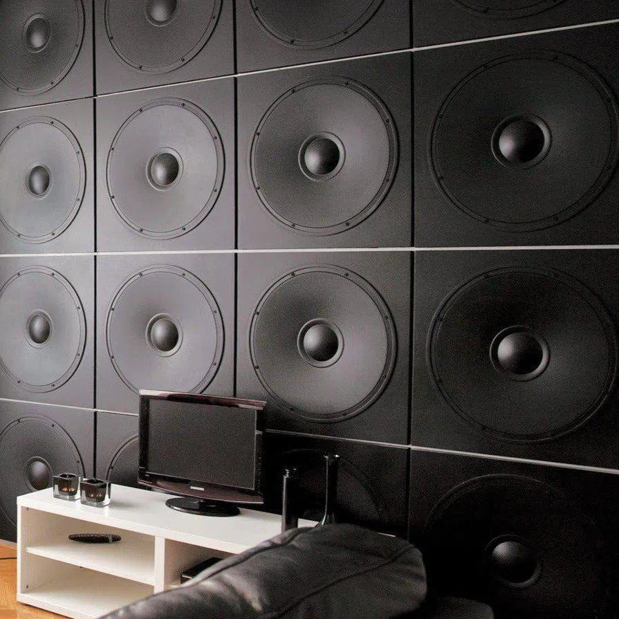 3D Gypsum Wall Art Panels in living room interior SPEAKER Decormania.eu