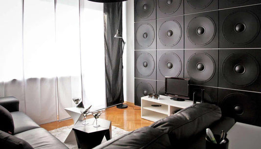 3D Gypsum Wall Art Panels in modern living space interior SPEAKER Decormania.eu