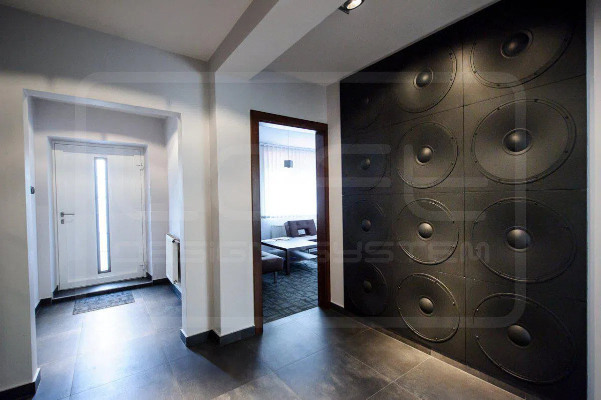 3D Gypsum Wall Art Panels in white colour interior SPEAKER Decormania.eu