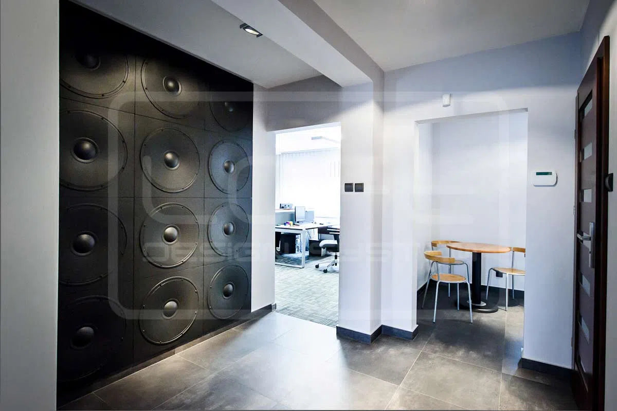 3D Gypsum Wall Art Panels in office interior SPEAKER Decormania.eu