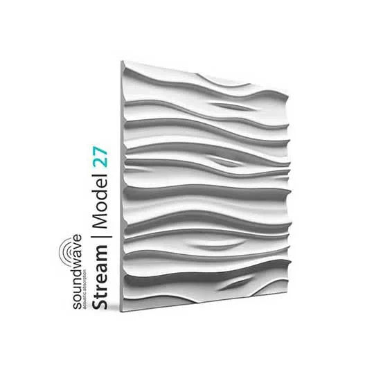 3D Gypsum Wall Art Panels on white background STREAM Decormania.eu