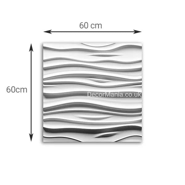 3D Gypsum Wall Art Panels with dimensions STREAM Decormania.eu