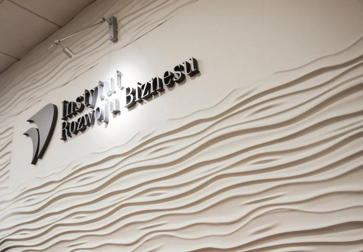 3D Gypsum Wall Art Panels accent wall decor closeup STREAM Decormania.eu