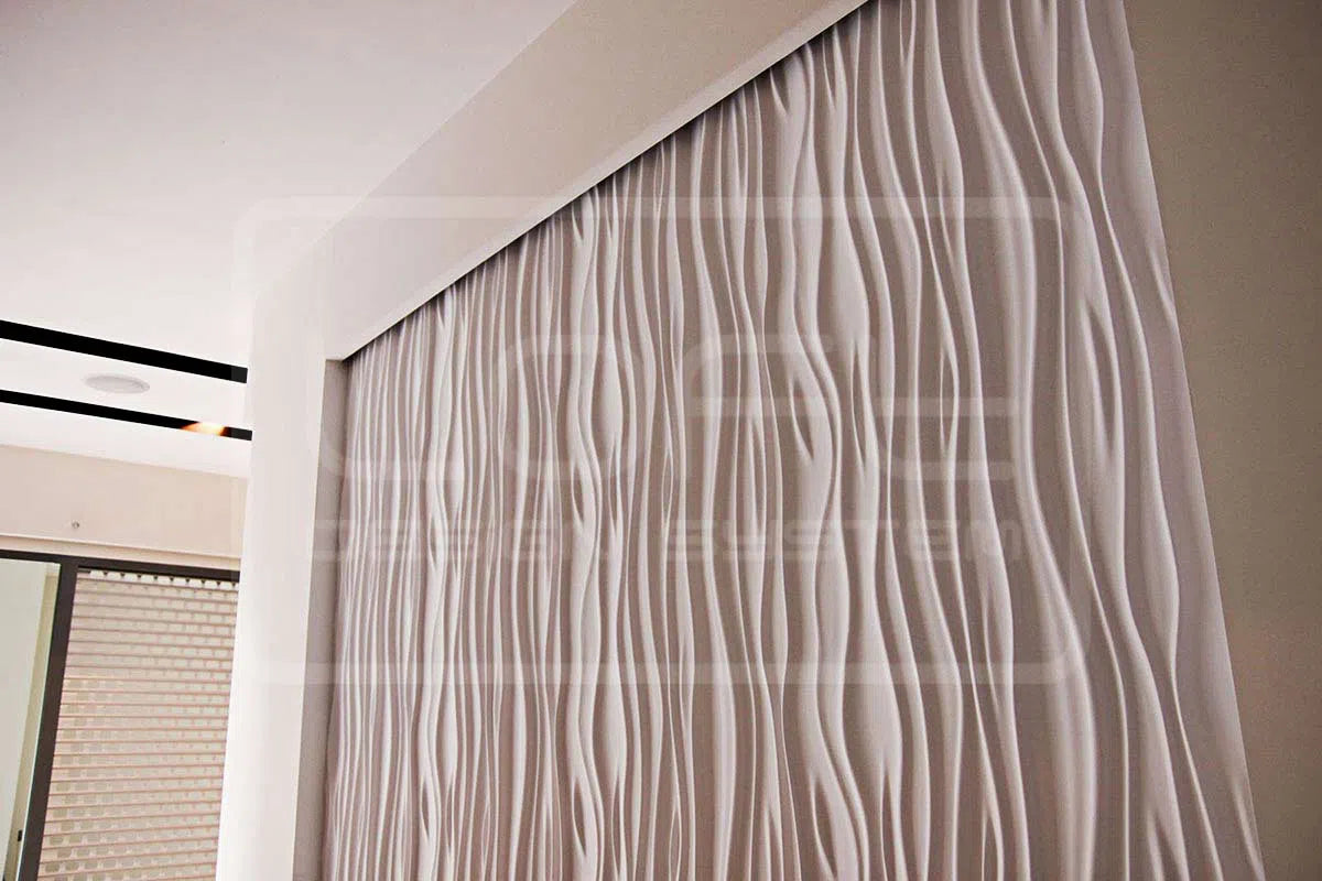 3D Gypsum Wall Art Panels accent wall texture STREAM Decormania.eu