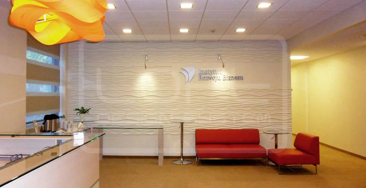 3D Gypsum Wall Art Panels in commercial space STREAM Decormania.eu