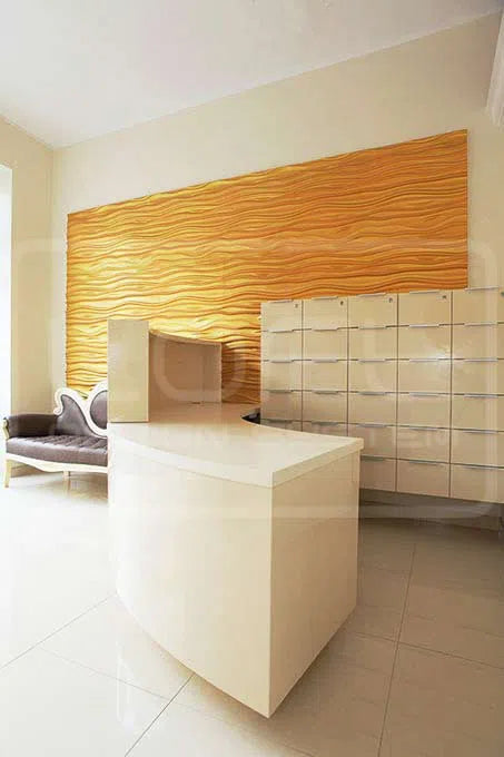 3D Gypsum Wall Art Panels reception interior STREAM Decormania.eu