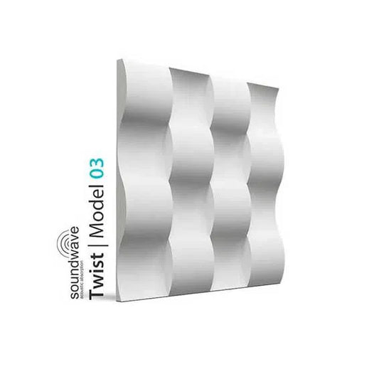 3D Gypsum Wall Art Panels on white background TWIST DecorMania.eu