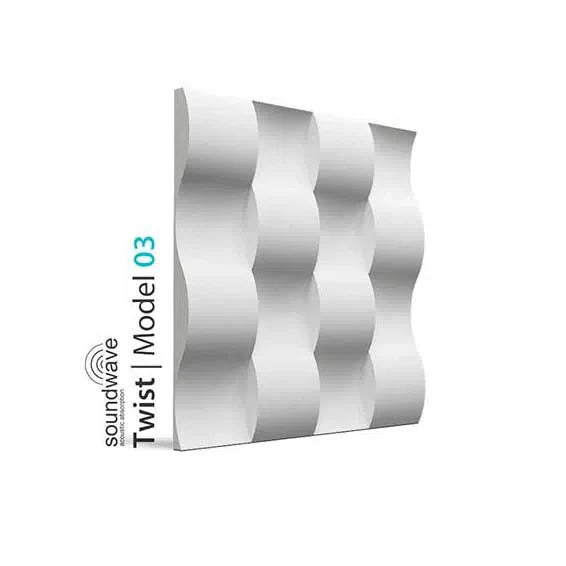 3D Gypsum Wall Art Panels on white background TWIST DecorMania.eu
