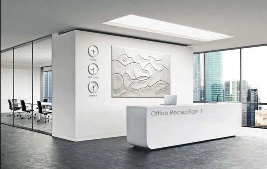3D Gypsum Wall Panels Mural Set  in office interior MOUGINS DecorMania.eu
