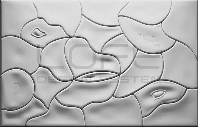 3D Gypsum Wall Panels Mural Set texture closeup MOUGINS DecorMania.eu
