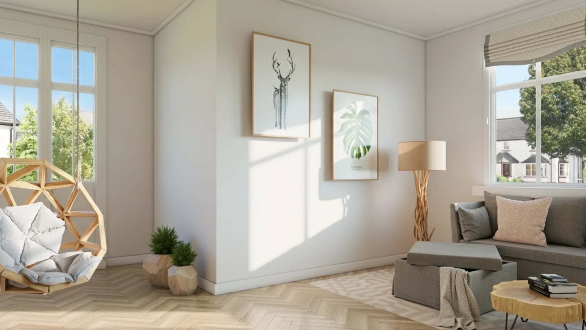 3D Brick Slips – Interior & Exterior before effect plain white wall