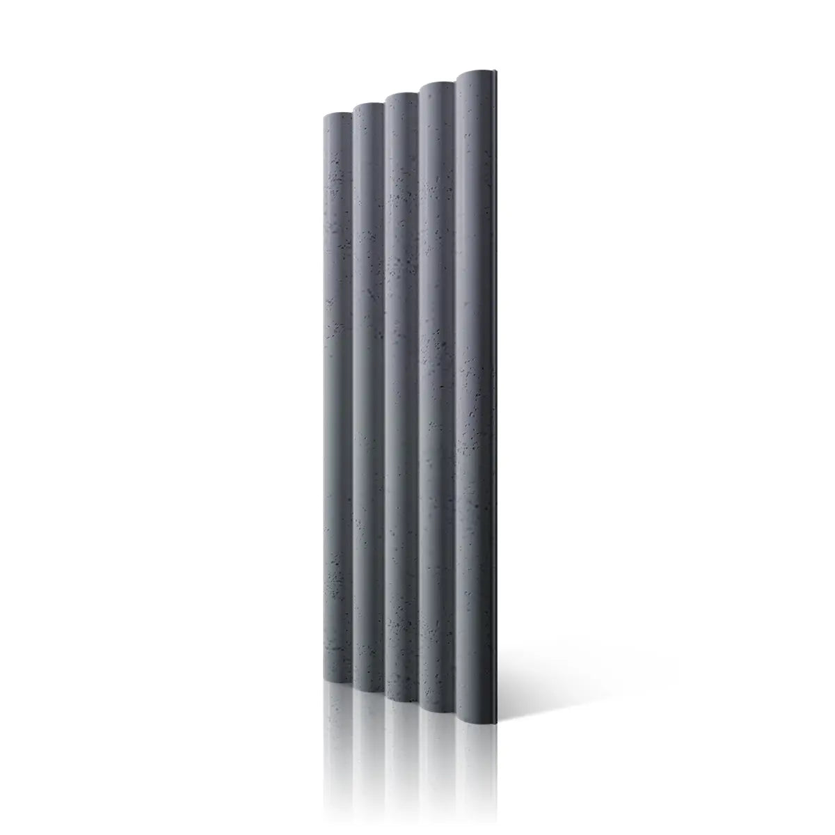 3D Concrete Wall Panel TUBES L S96 colour on white background DecorMania.eu