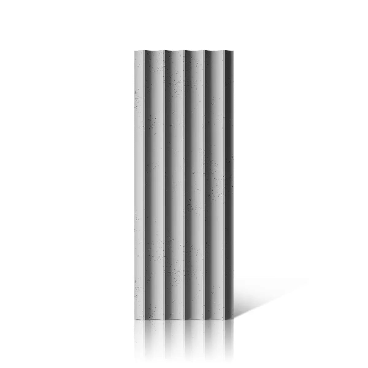 3D Concrete Wall Panels GROOVER front view on white background Decormania eu