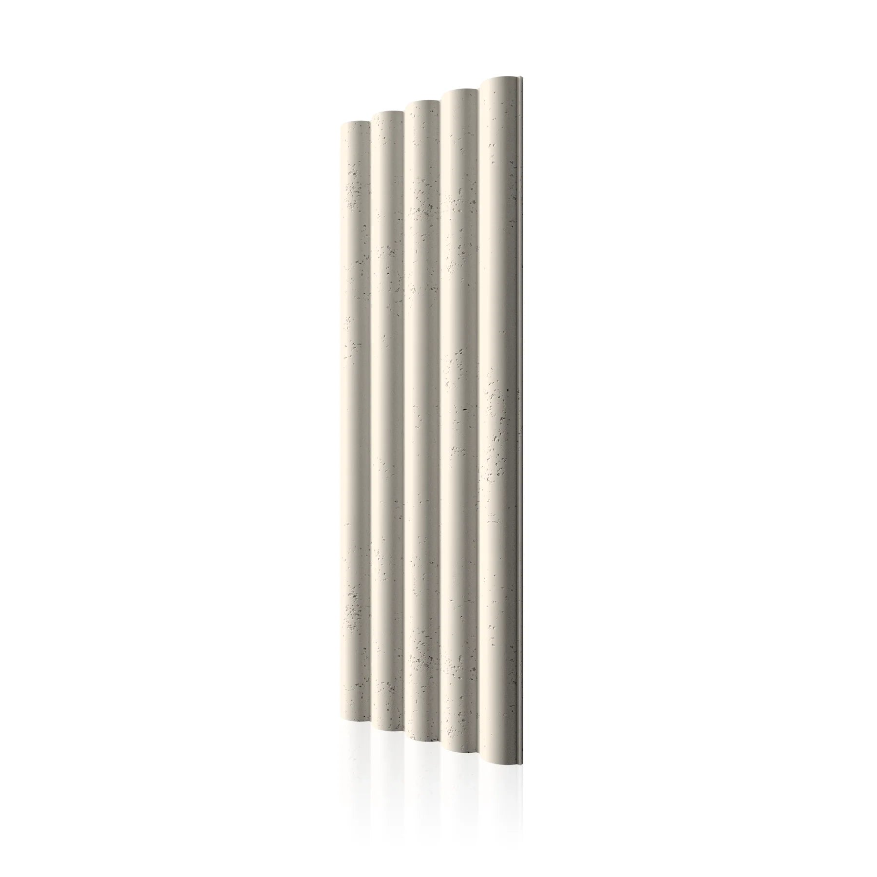 3D Concrete Wall Panels TUBES L colour swatch on white background DecorMania.eu