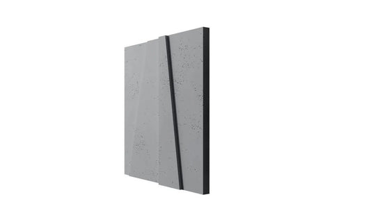 3D Concrete Wall Panels BOOKCASE on white background Decormania EU