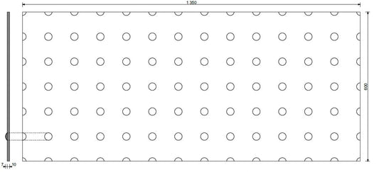 3D Concrete Wall Panels STEEL DOTS colour swatch on white background DecorMania eu