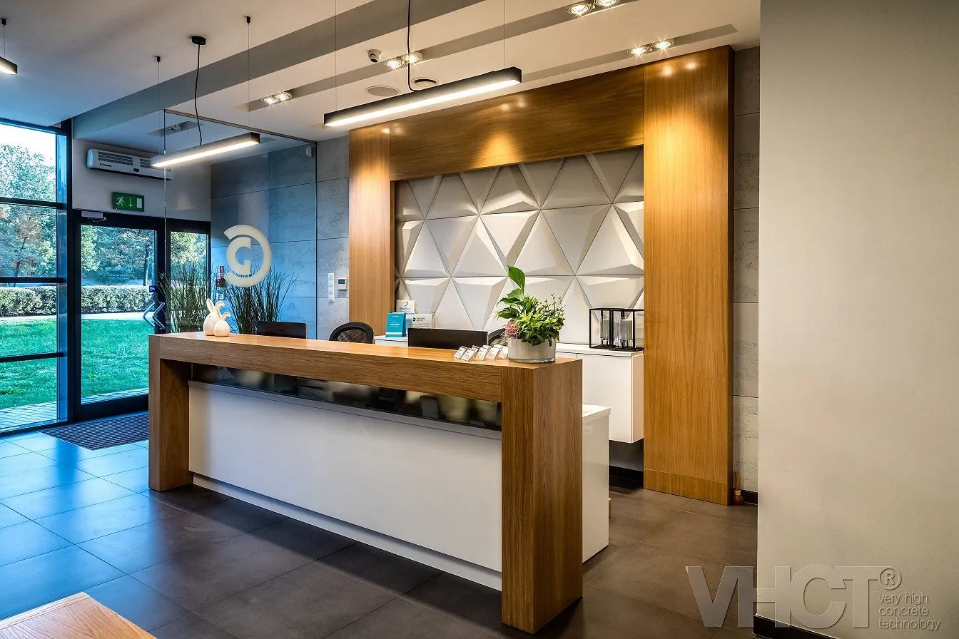 3D Concrete Wall Panels ARROW in kitchen interior Decormania EU