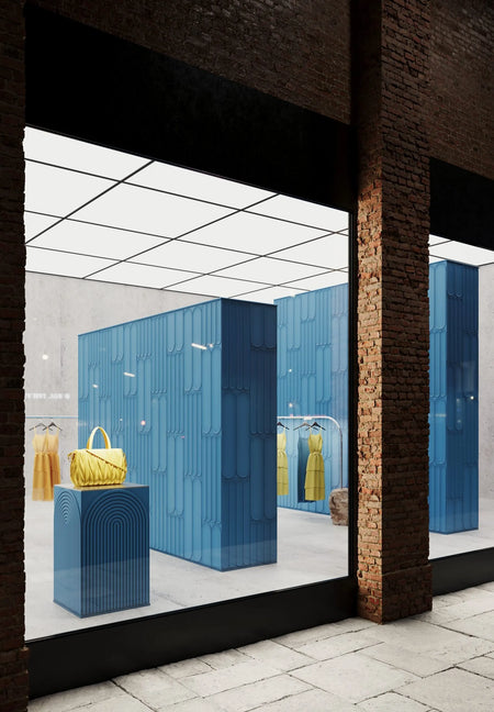 ARC L 3D Polyurethane Wall Art Panel in commercial space DecorMania.eu