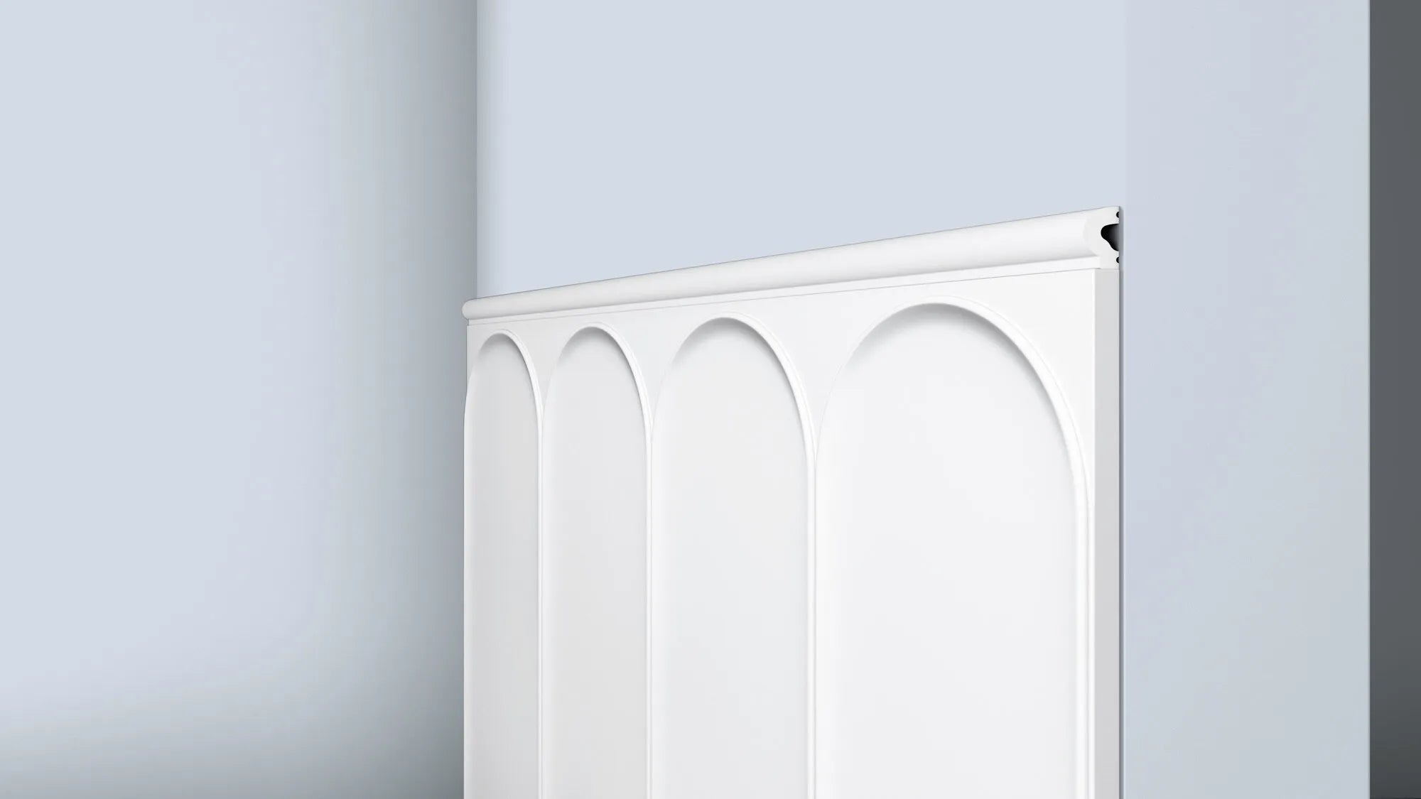 ARC L 3D Polyurethane Wall Art Panel  in light blue interior DecorMania.eu