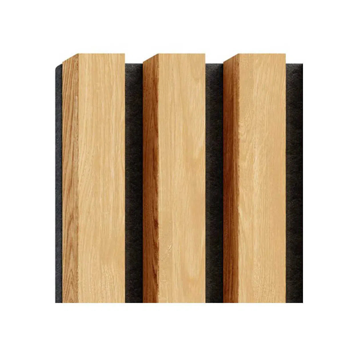 Wooden Acoustic Panels - Square OAK Wall Slats Sample on white background DecorMania.eu