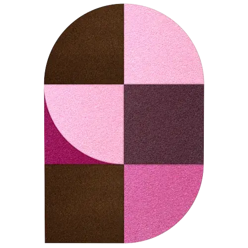 Acoustic Wall Art Panels FAN 1 macaroon swatch on white background Decormania.eu