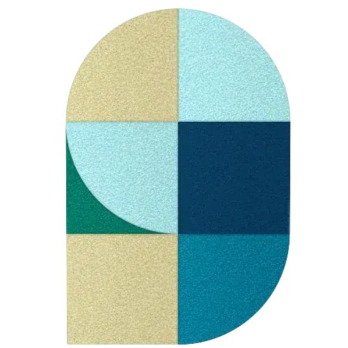 Acoustic Wall Art Panels FAN 1 ocean swatch on white background Decormania.eu