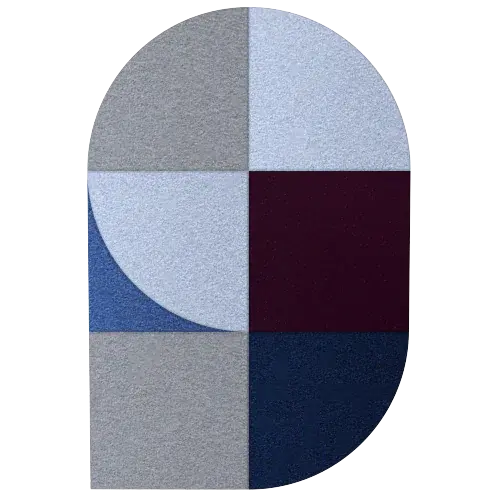 Acoustic Wall Art Panels FAN 1 plum swatch on white background Decormania.eu