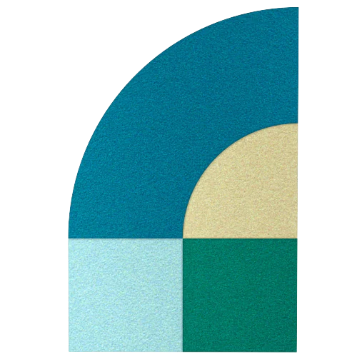 Acoustic Wall Art Panels FAN 2 ocean swatch on white background Decormania eu