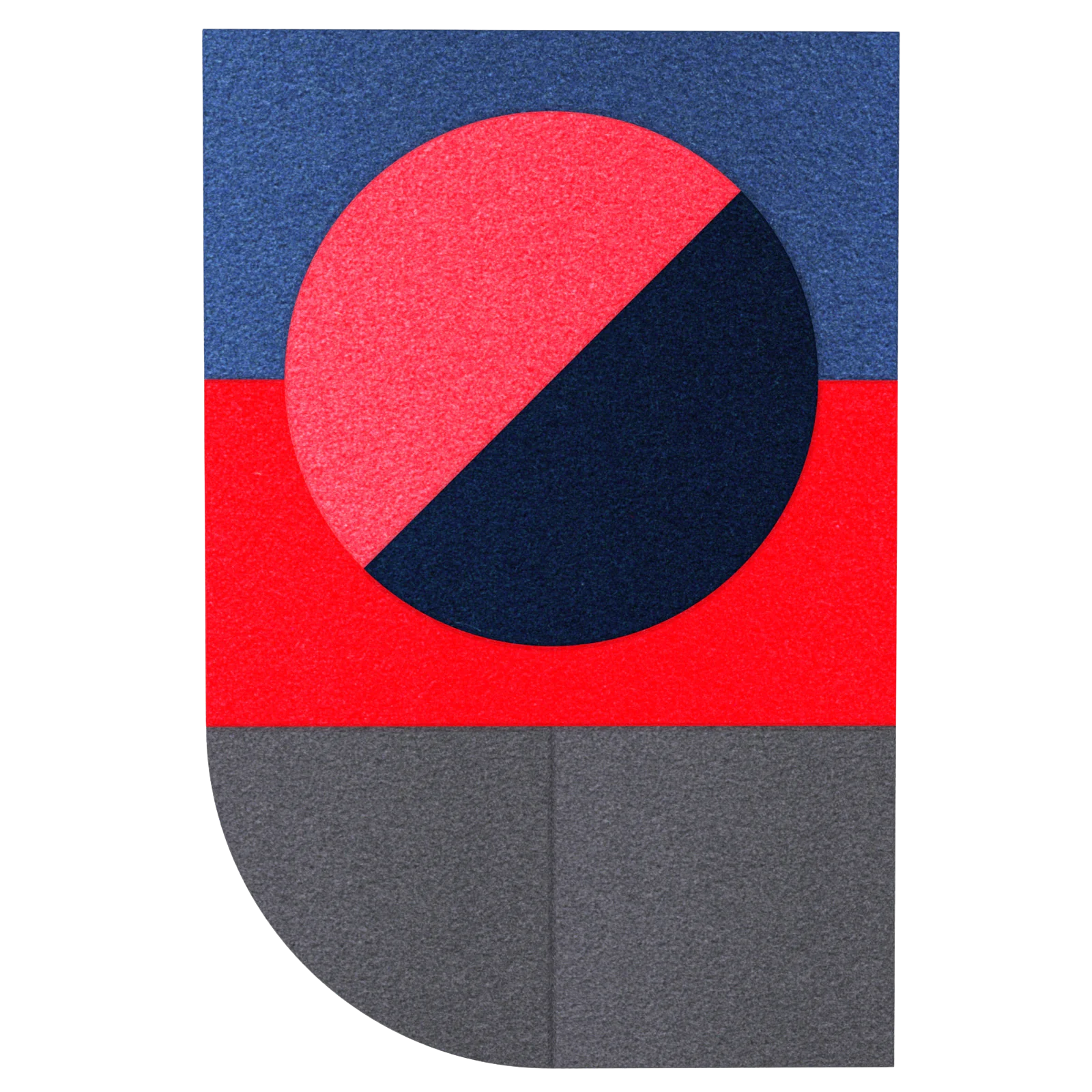 Acoustic Wall Art Panels FAN 3 lava swatch on white background Decormania eu