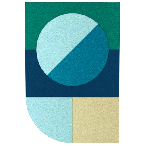 Acoustic Wall Art Panels FAN 3 ocean swatch on white background Decormania eu