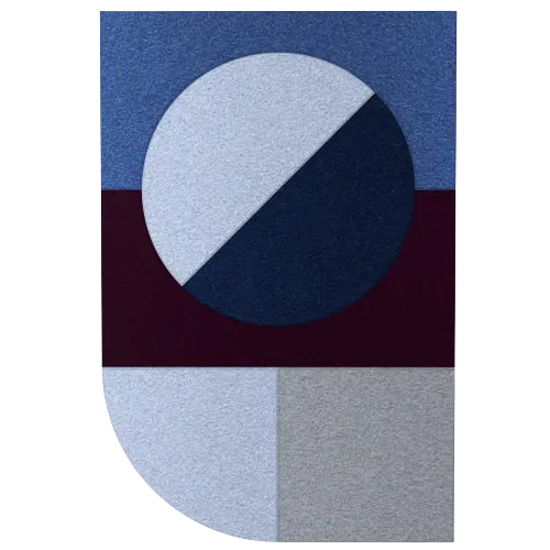 Acoustic Wall Art Panels FAN 3 plum swatch on white background Decormania eu