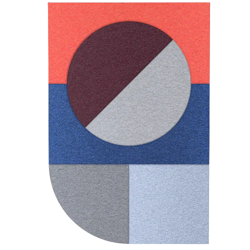 Acoustic Wall Art Panels FAN 3 plum swatch on white background Decormania eu