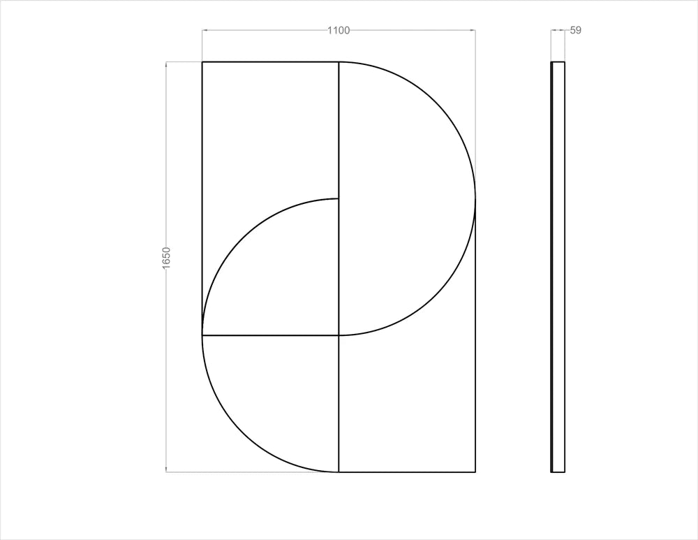 Acoustic Wall Art Panels FAN 5 dimensions Decormania eu
