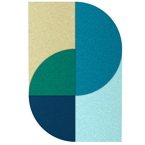 Acoustic Wall Art Panels FAN 5 ocean swatch on white background Decormania eu
