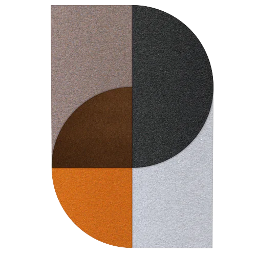 Acoustic Wall Art Panels FAN 5 ore swatch on white background Decormania eu