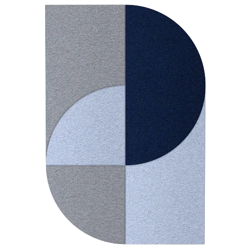 Acoustic Wall Art Panels FAN 5 plum swatch on white background Decormania eu