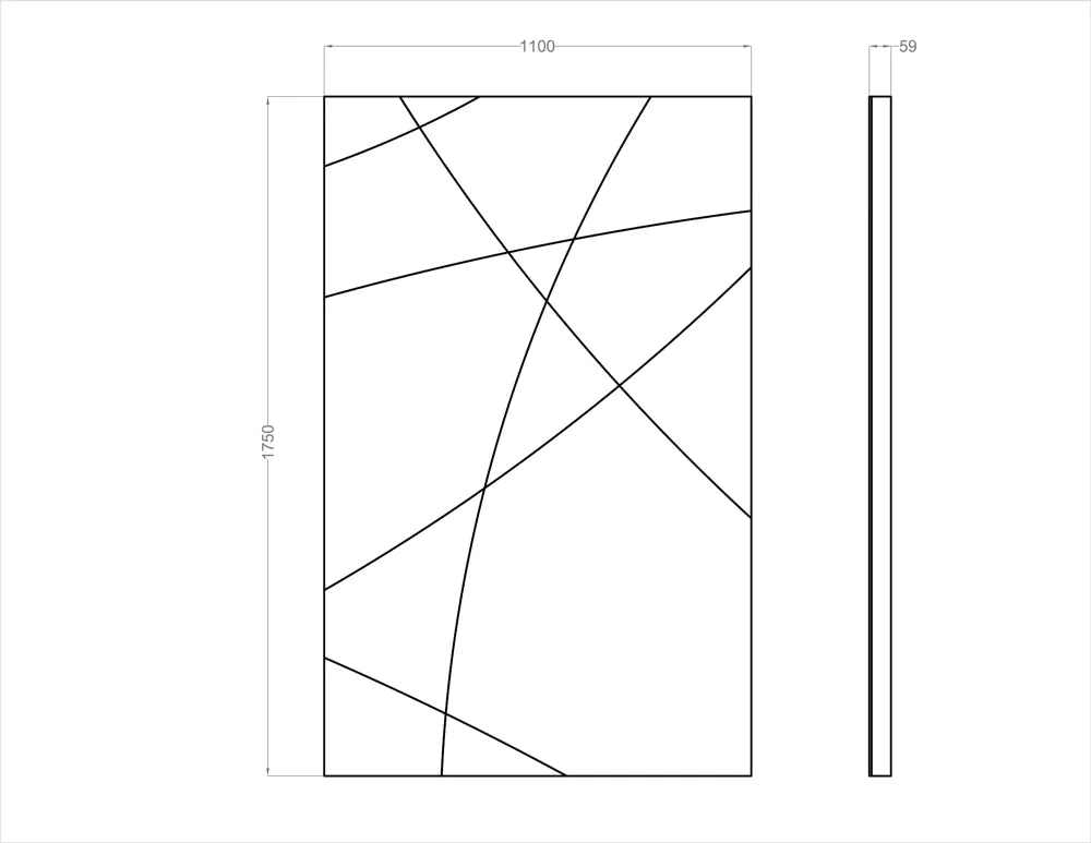 Acoustic Wall Art Panels FUSION 3 dimensions on white background DecorMania eu