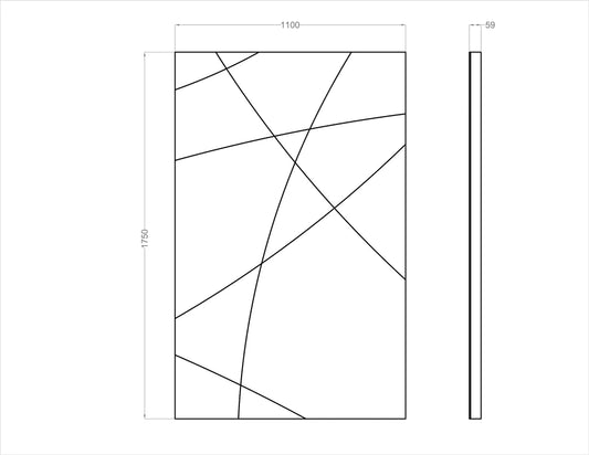 Acoustic Wall Art Panels FUSION 3 dimensions on white background DecorMania eu